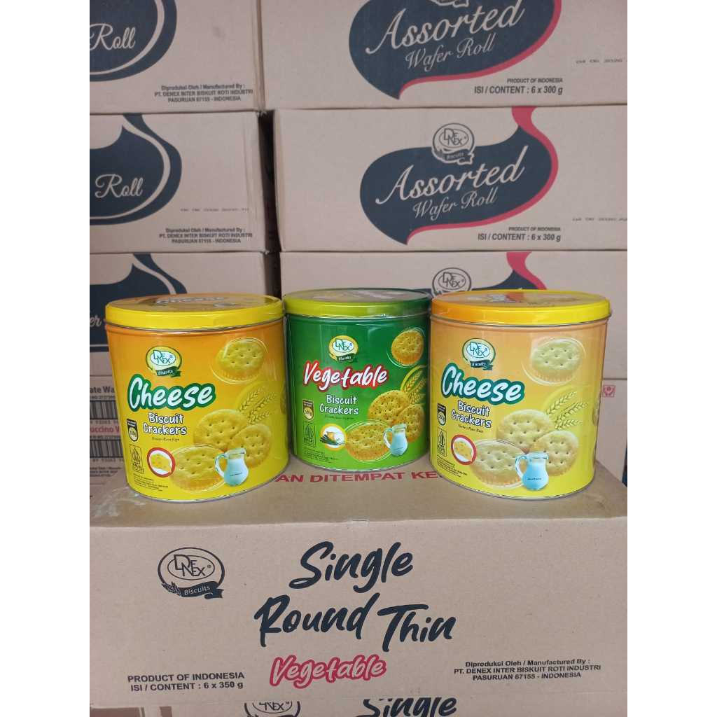 

denex kaleng single round thin 350 gram 1 dus isi 6 kaleng