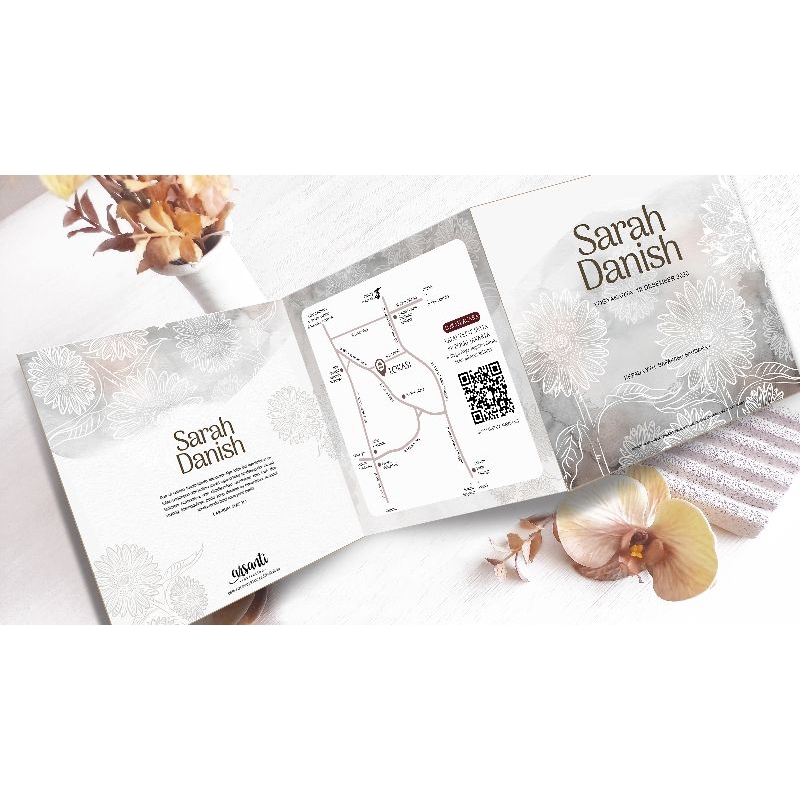 

Undangan 15x15x15 cm lipat 2 softcover