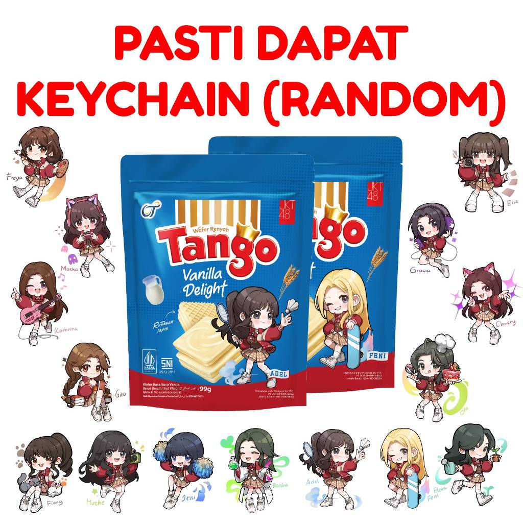 

JKT48 X Tango Wafer Pouch 99gr (PASTI DAPAT Keychain/Key Chain/Gantungan Kunci/Ganci Chibi)