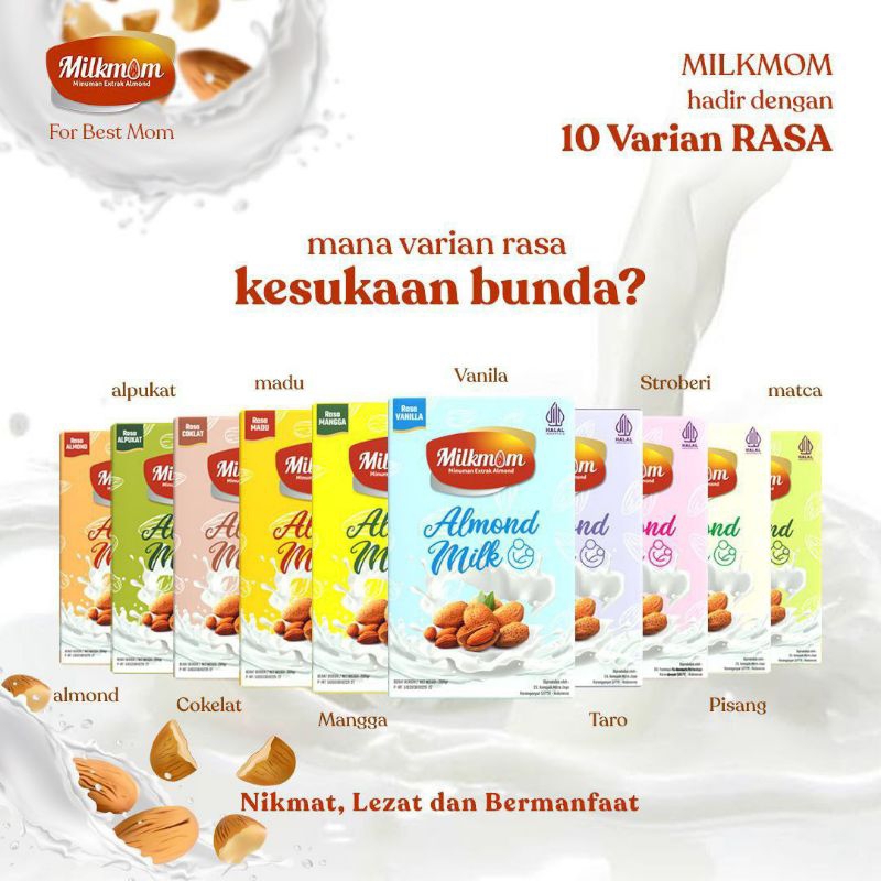 

Milkmom Susu Almond 200g Menambah Produksi ASI Untuk Ibu Menyusui