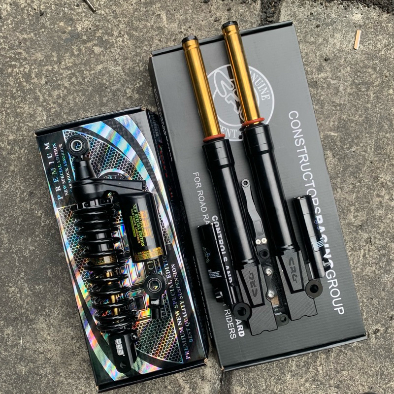 Paketan shok depan belakang vario 125/150 beat, scopy  shok depan crg 102 belakang dbs 711 edition C