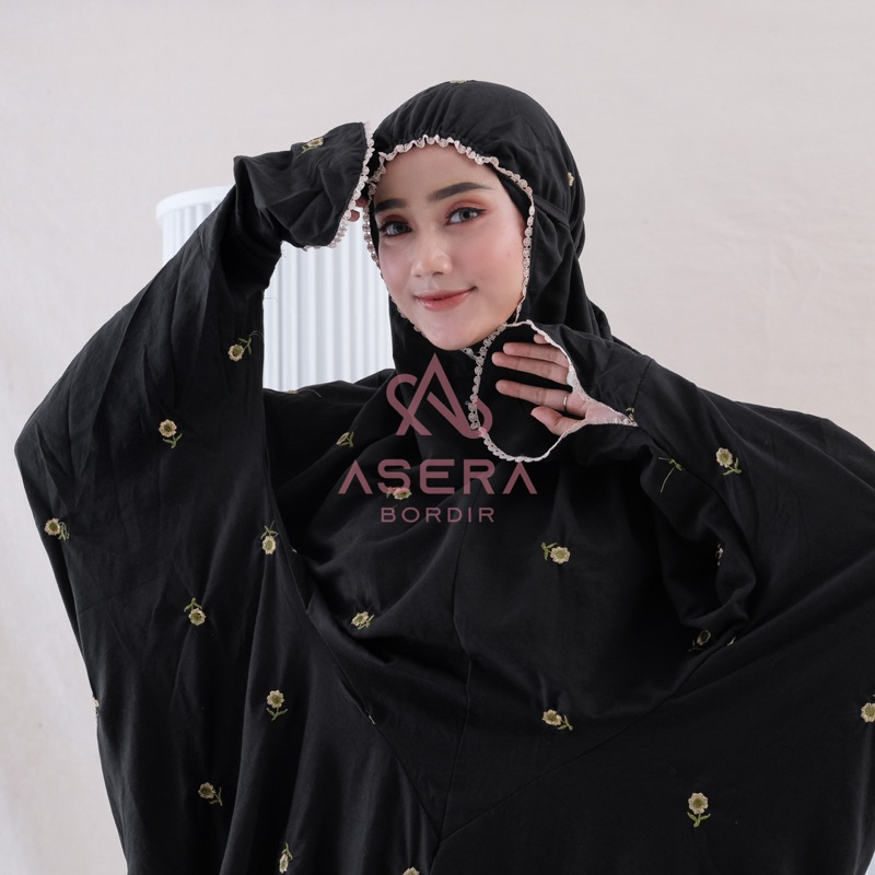 ASERA - Mukena Dewasa Terusan Lajuran Bordir Inayah Series