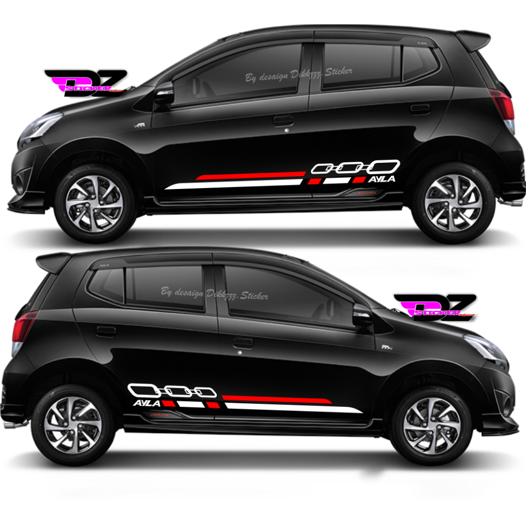 Sticker list mobil Daihatsu ayla stiker list body Ayla all tipe