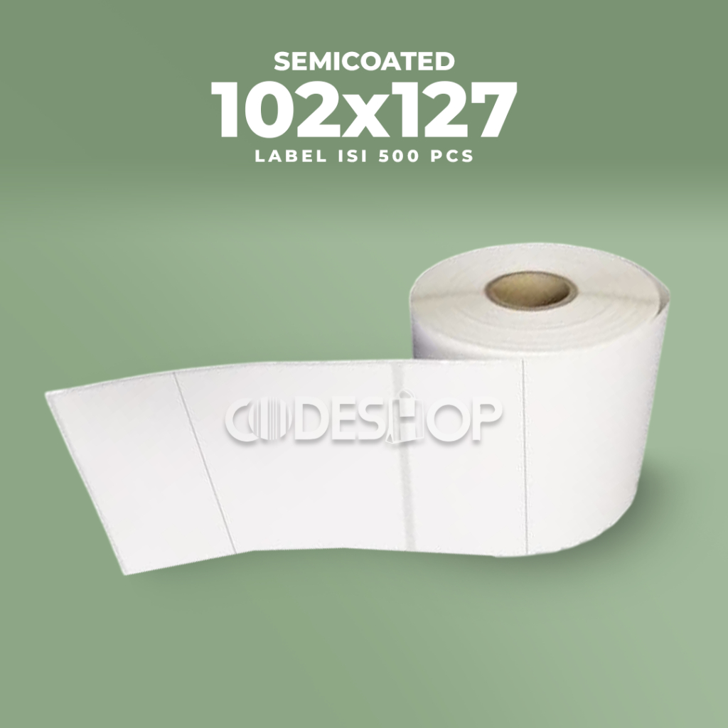 

Label Printer Barcode Semicoated 102x127mm Label Resi Pengiriman