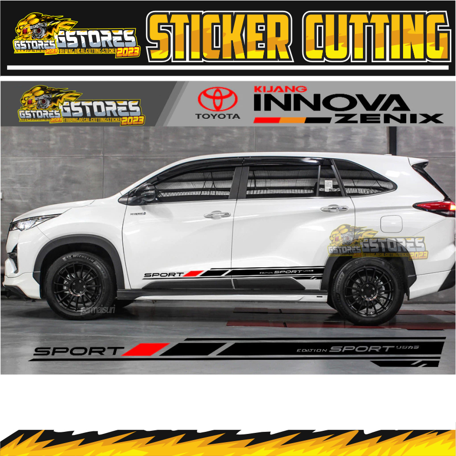 STICKER CUTTING TOYOTA INNOVA ZENIX SIMPLE STICKER AKSESORIS INNOVA ZENIX NEW