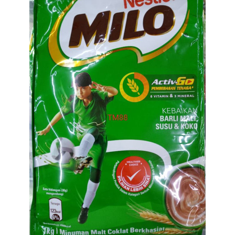 

MINUMAN MALT COKLAT BERKHASIAT MILO NESTLE/NESTLE MILO MALAYSIA 1 KG