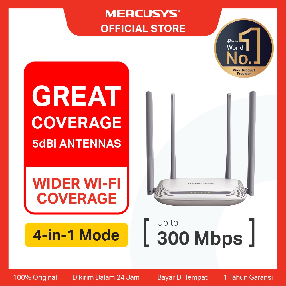 TP-Link | Mercusys MW325R 300Mbps WiFi Router N300 IPv6 IPTV Ruter Wireless Extender Access Point