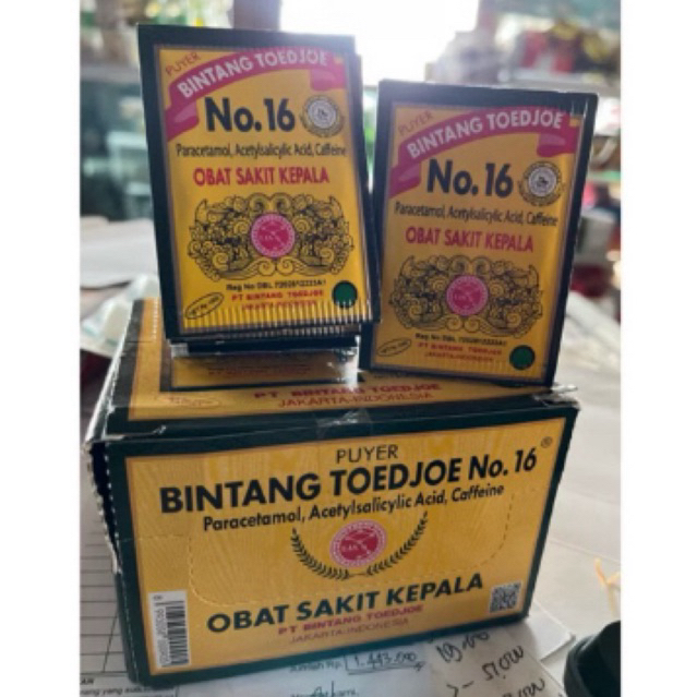 Puyer Bintang Toedjoe No.16 Obat Sakit Kepala - Puyer 16 - puyer Bintang Tujuh