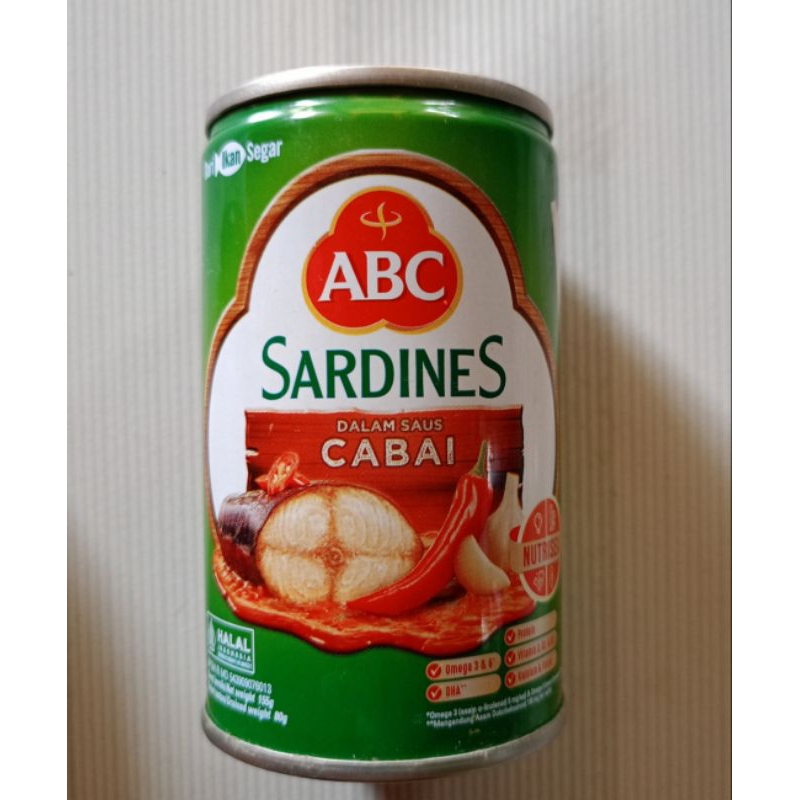 

(INSTANT & SAMEDAY) ABC Sardines Saus Cabai 155 Gram