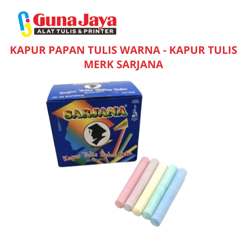 

KAPUR PAPAN TULIS WARNA - KAPUR TULIS MERK SARJANA