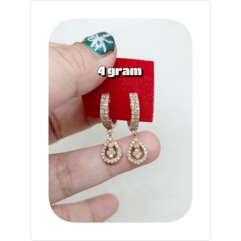 Acc / Aksesoris / Giwang / Anting Ring Labu / Berlian Medan