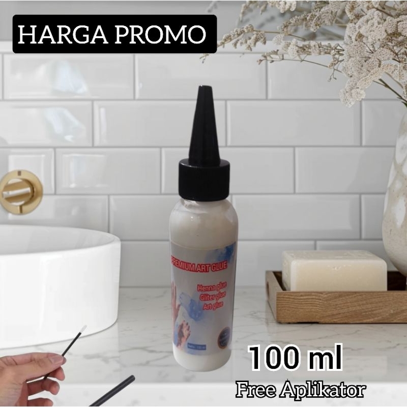 

lem henna 100 ml anti geser lem art lem gem /glitter 100 ml + Aplikator