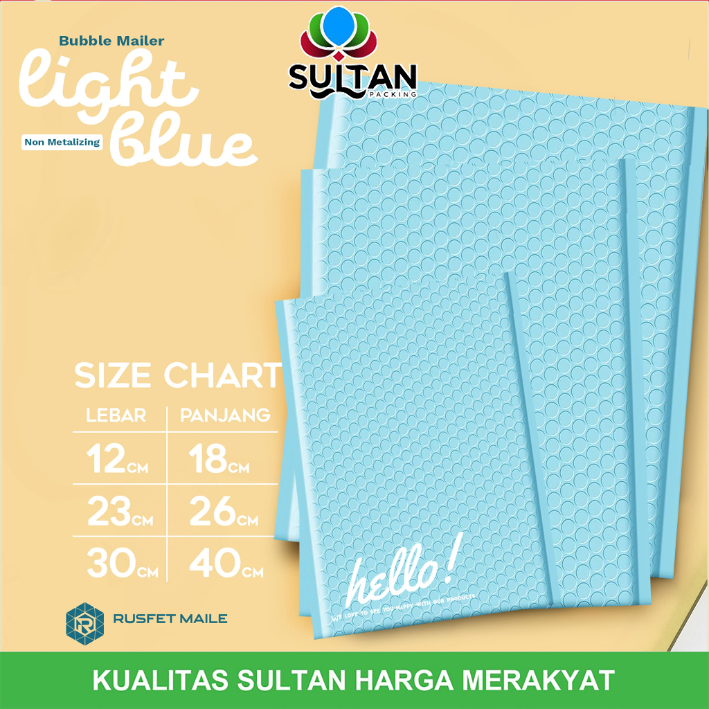 

AMPLOP BUBBLE MAILER SKY BLUE PREMIUM TERMURAH SATUAN