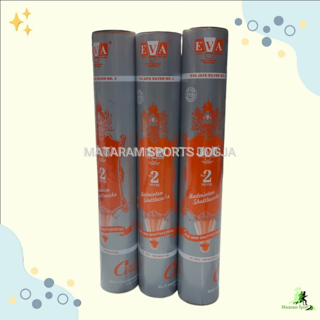 Shuttlecock Badminton kok Eva Jaya Silver ORANGE