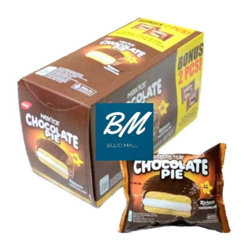 

Nextar Chocolate Pie / Chocopie 1 Box isi 12 Pcs Bonus 2 Pcs