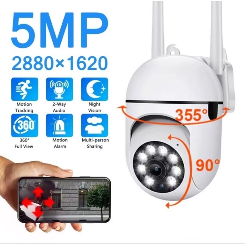 CCTV kamera v380 pro  jarak jauh cctv mini sambung ke hp cctv satu paket lengkap cctv wireless wifi 