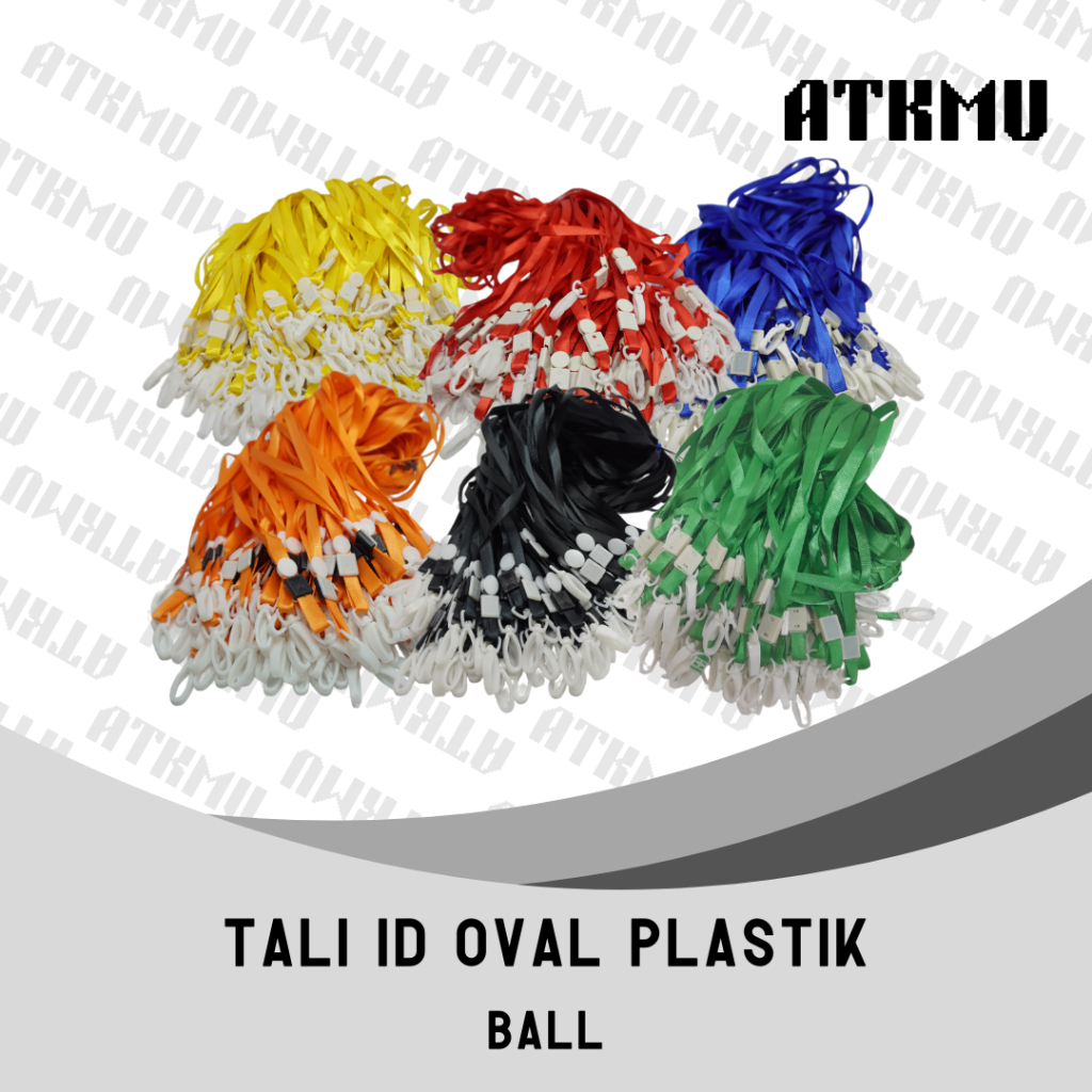 

Tali Id Card Lanyard / Tali Oval Cantol Plastik 1 Ball 100pcs