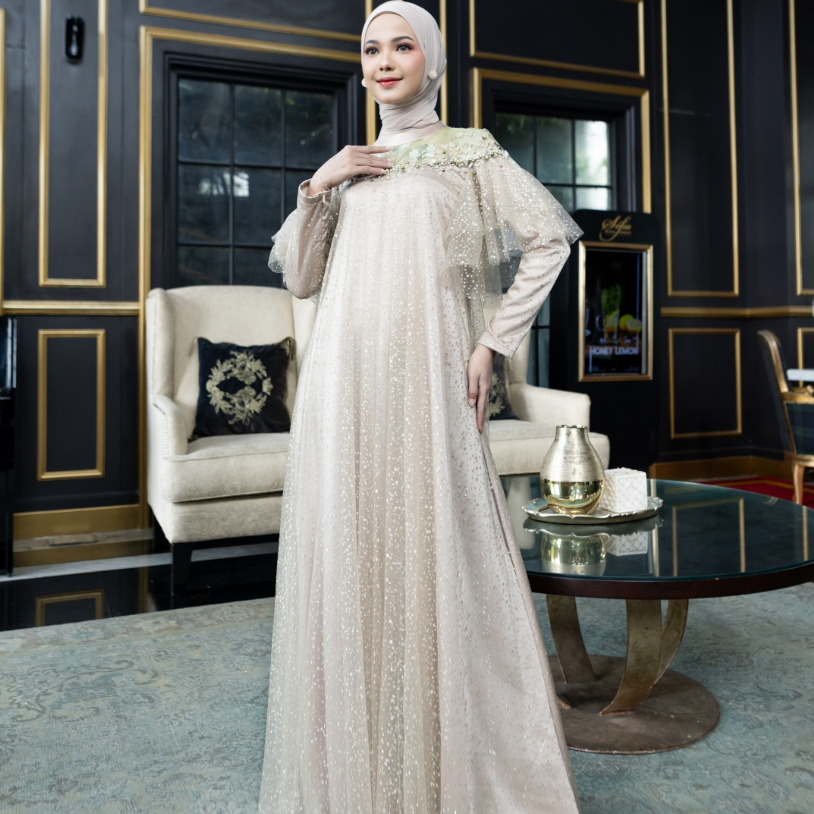 READY STOCK - LYF OFFICIAL - LYSERA DRESS - A LINE - GAUN - PANJANG - RESEPSI LAMARAN PREWED LEBARAN