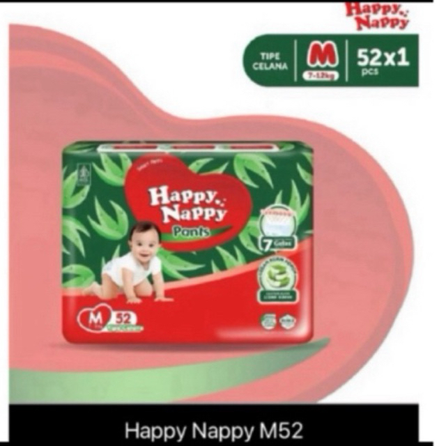 Pampers Happy Nappy bundling M 52+ M 20