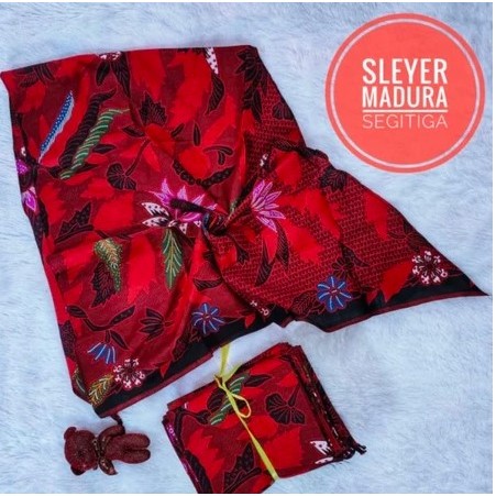 Udeng madura segitiga - Udeng merah kesenian sakerah sakera madura