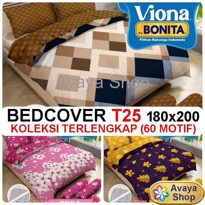 BEDCOVER BONITA VIONA / BEDCOVER VIONA 180x200 FLAT / BEDCOVER 180x200 SET BONITA