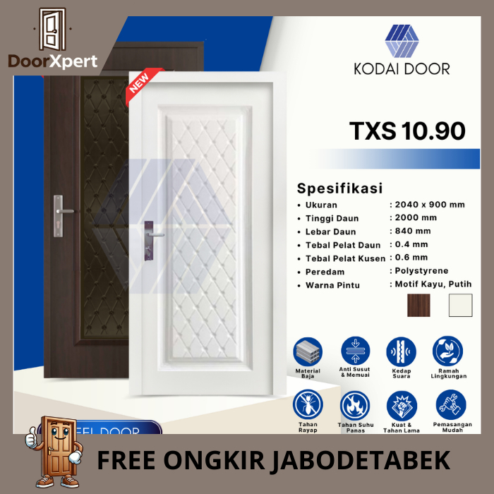 Pintu Rumah | Pintu Kamar Baja KODAI TX10 - 90x206