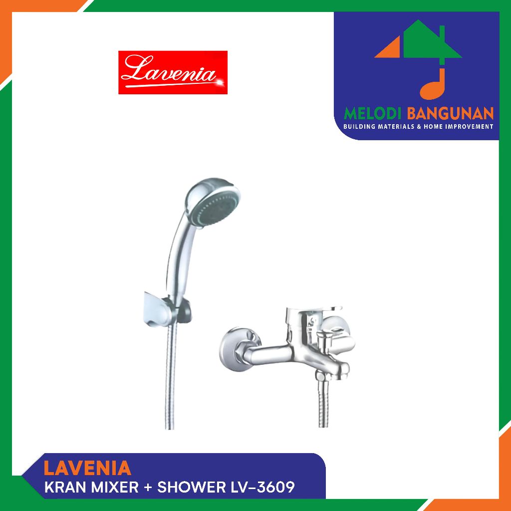 Lavenia - Paket Hand Shower + Faucet Keran Bath Mixer Set Lv 3609 Lv3609
