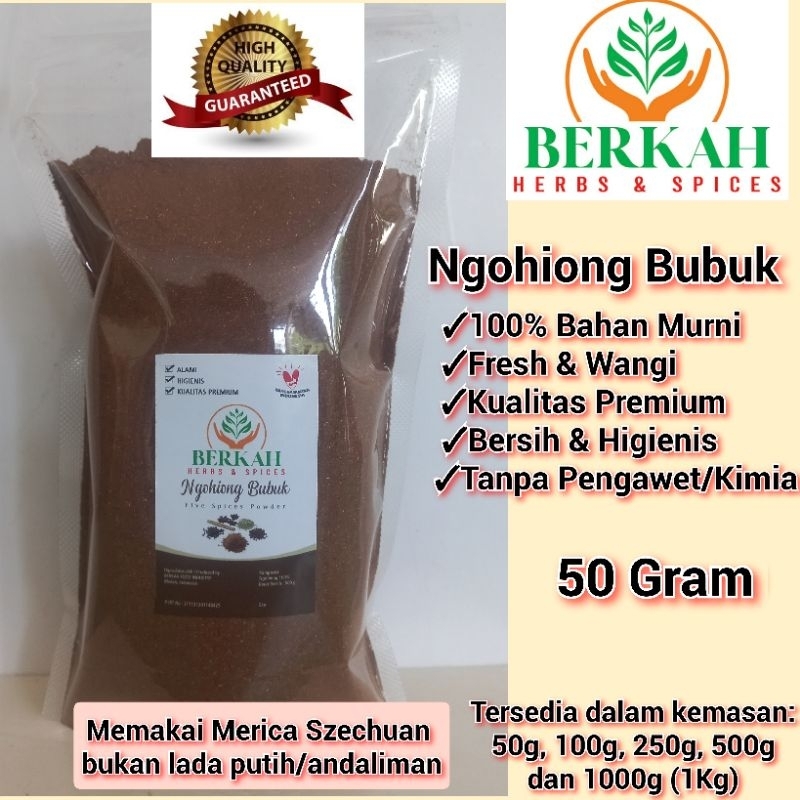 

Ngohiong Gohyong Bubuk Berkah 50g Chinese Five Spices Kualitas Premium Halal