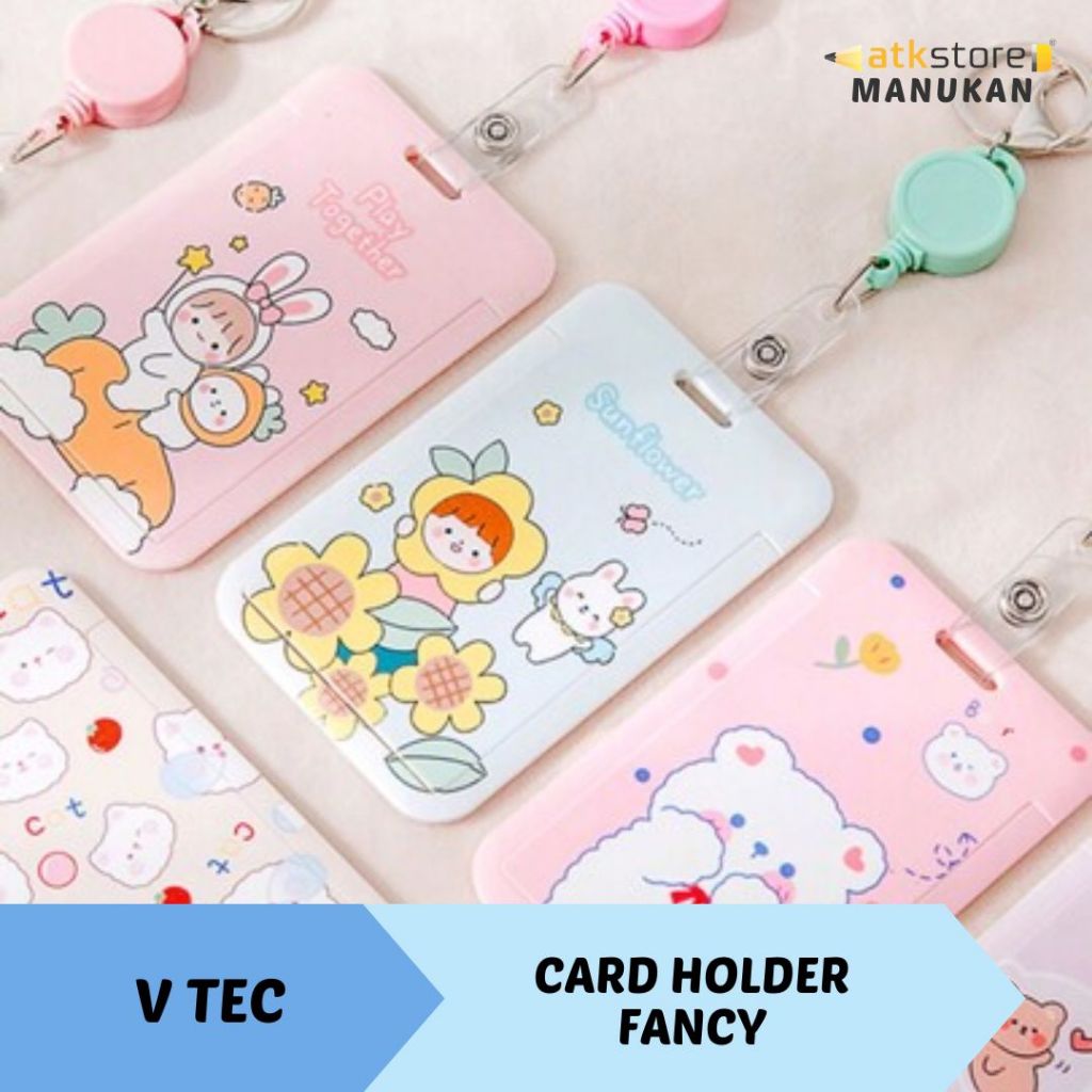 

V TEC ID CARD HOLDER MOTIF KARAKTER LUCU FANCY - NAME TAG - LANYARD