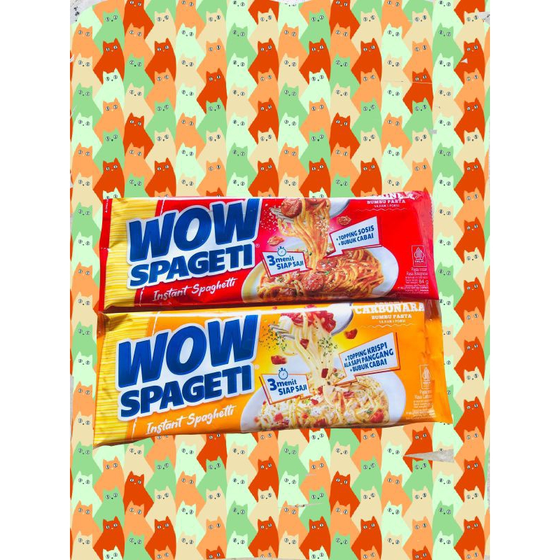 

Spageti wow instant spagethi MEATY BOLOGNES 84gr per 5 pcs