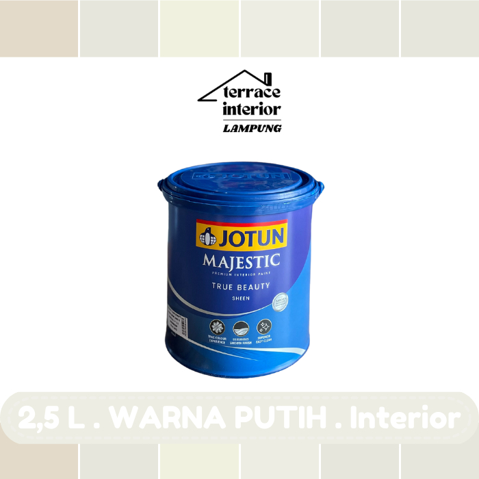 Cat Tembok Majestic Sheen Interior Jotun warna Putih 2.5 L