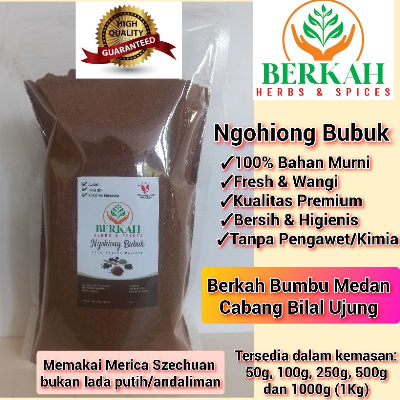 

Ngohiong Gohyong Bubuk Berkah 500g 1000g Chinese Five Spices Kualitas Premium Halal