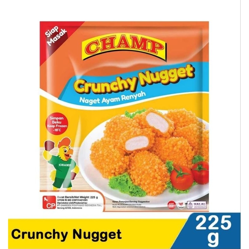 

Champ Crunchy Nugget 225g Nugget Ayam Crispy