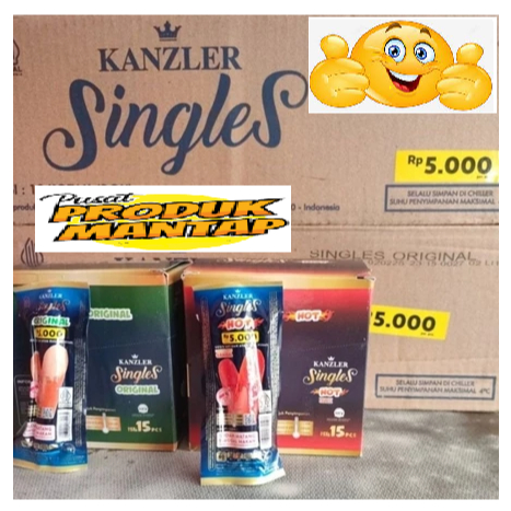 

1 BOX KANZLER SINGLES SOSIS 35gr ISI 15 PCS 1 BOX