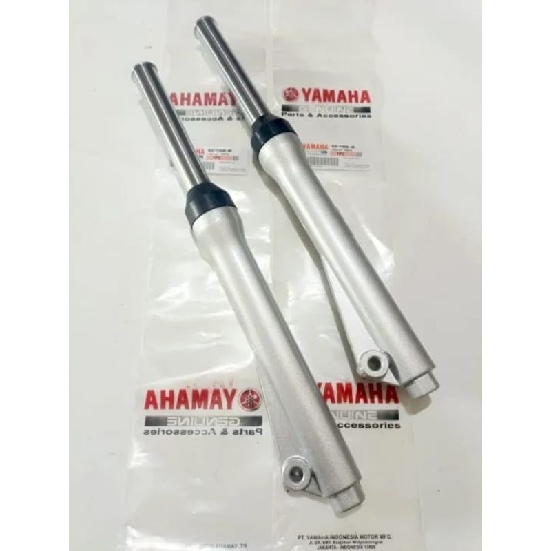 AS SOK SHOCK DEPAN PLES TABUNG SILVER YAMAHA F1ZR/VEGA R LAMA FORCE 1/ ALFA-4US