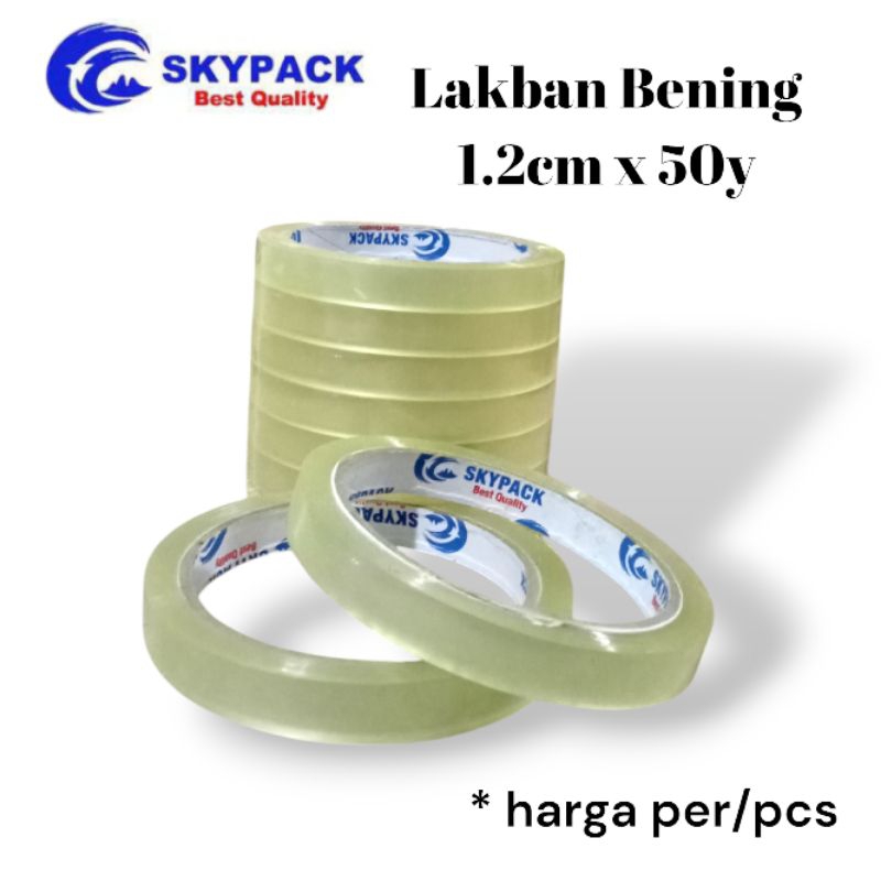 

SKYPACK Lakban Bening 1.2cm x 50y Isolasi Selotip Bening 12mm x 50yard