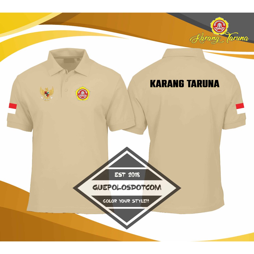 POLOSHIRT KARANG TARUNA - BAJU BERKERAH KARANG TARUNA - POLO KERAH KARANG TARUNA KEREN - POLO KARANG