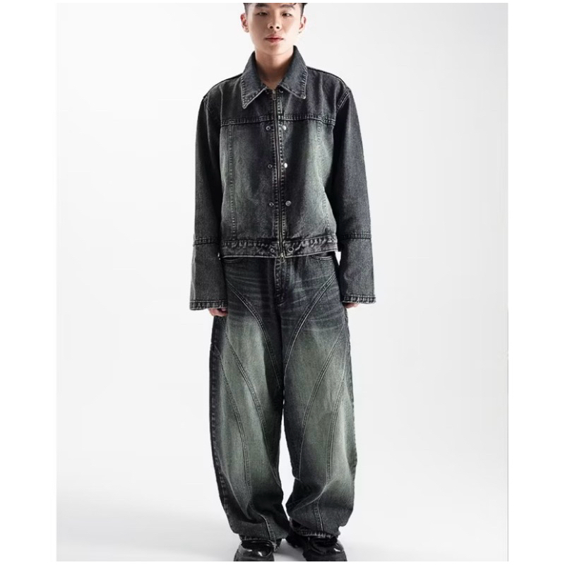 Catha Snow Washed Baggy Jeans