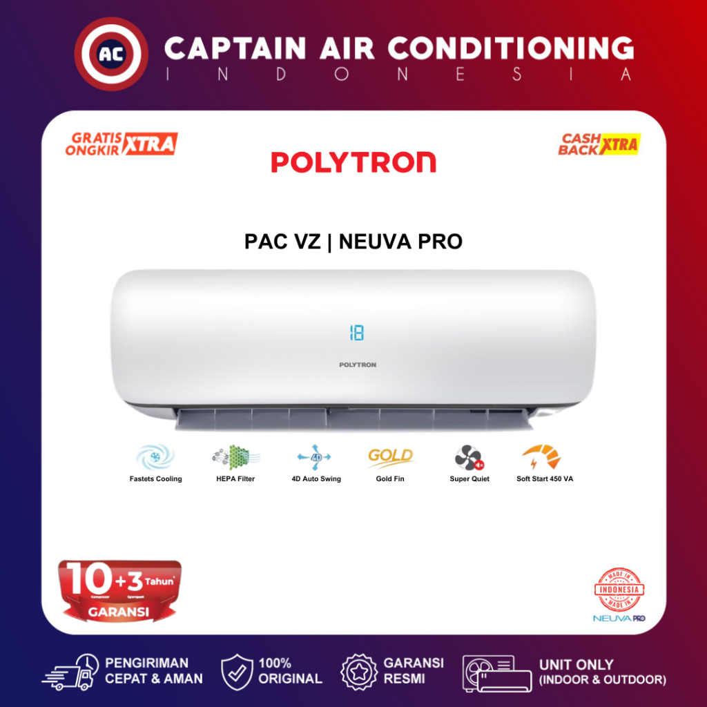 Polytron AC Split Dinding PAC 18VZ Neuva Pro