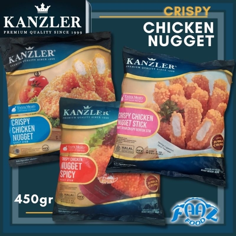 

Chicken Nugget Crispy Kanzler 450gr (Naget Ayam, Naget Krispi)