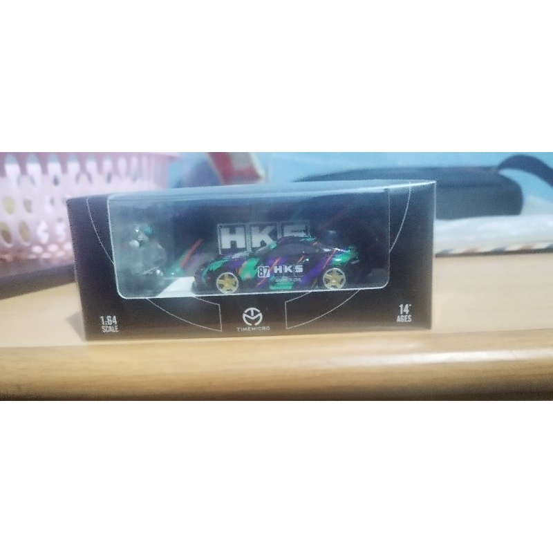 time micro Toyota supra hks with figure (sealed)