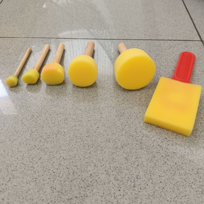 

Alat lukis art and craft kuas lukis spons bulat dot sponge painting brush