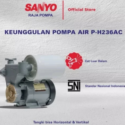 Pompa Air Sanyo PH 236 AC P-H236AC Otomatis Original