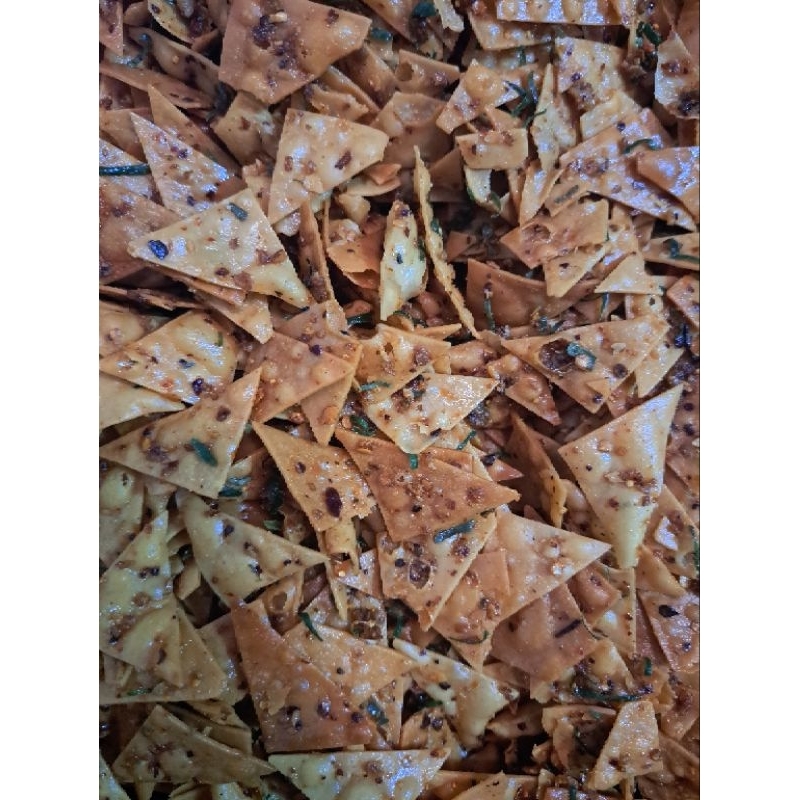 

Pangsit Pedas Daun Jeruk Goreng