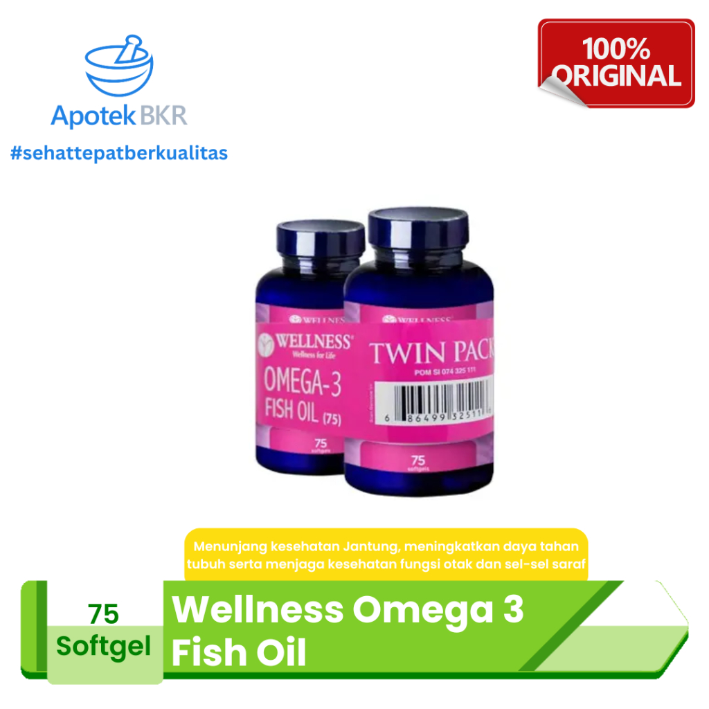 Wellness Omega-3 Vitamin Dewasa dan Anak | Wellness Vitamin D3 1000 - Apotek BKR
