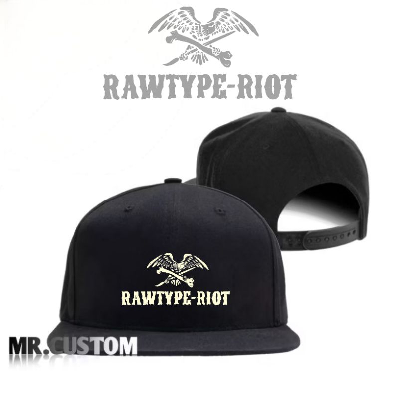 Topi Snapback Premium Rawtype Riot/Topi Snapback Casual Lokal Brand Pria Wanita Dewasa