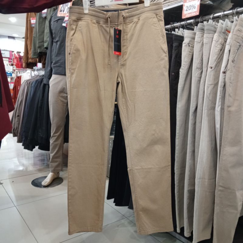 Gazr Chino Celana Panjang Tali  Rib Saku Bobok Belakang Sleting