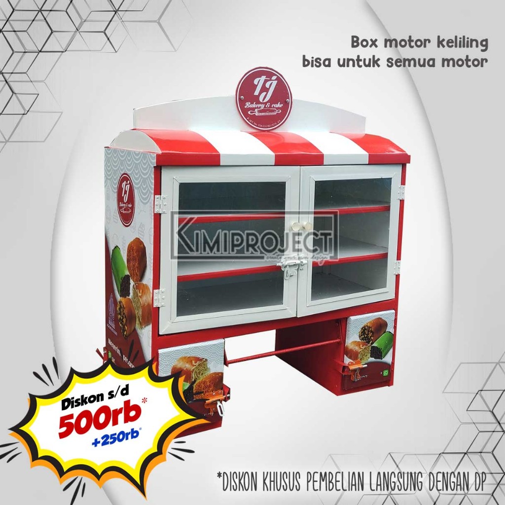 box motor roti nasi bungkus makanan minuman kopi keliling desain suka suka