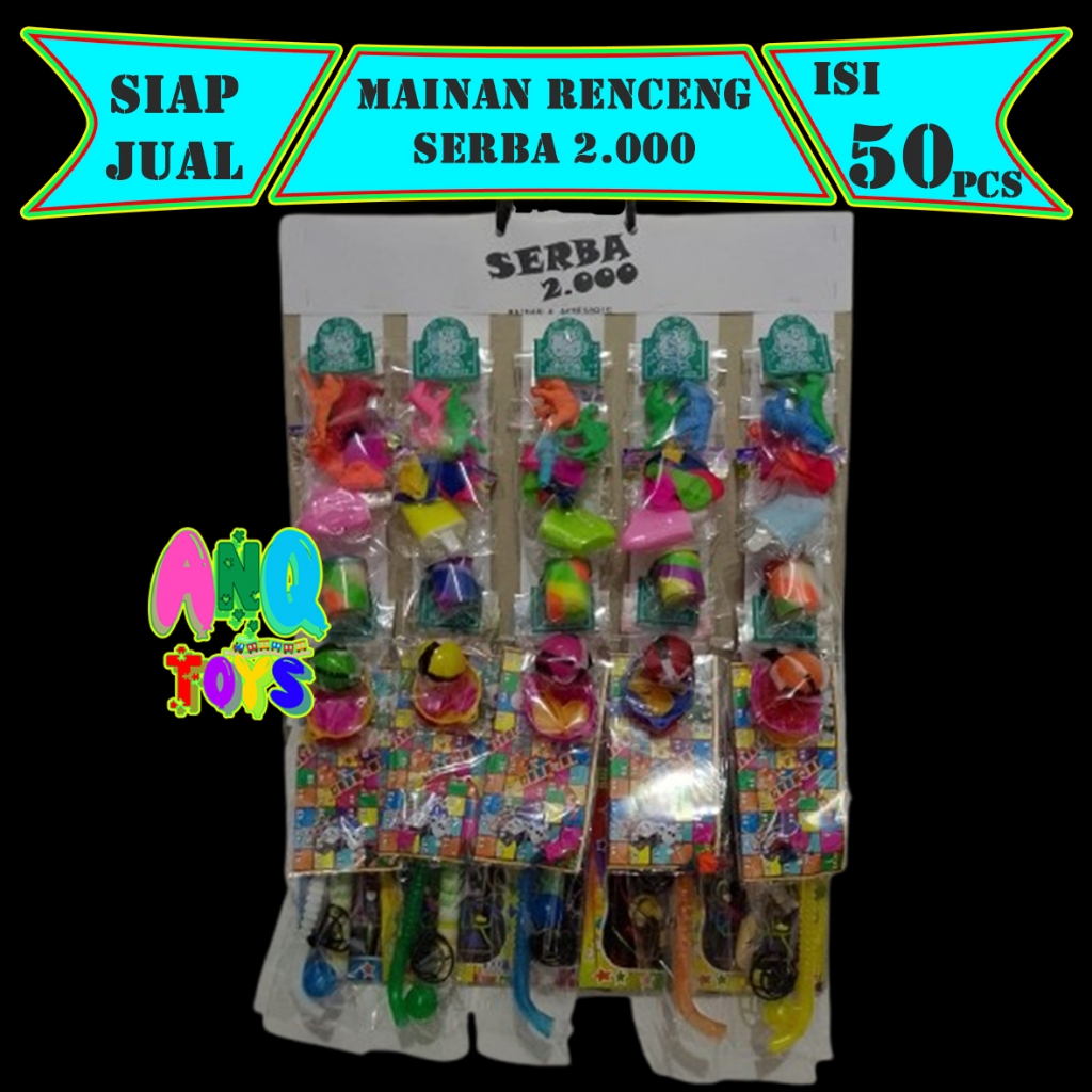 50PCS Mainan Renceng Renteng Serba 2000 Siap Jual