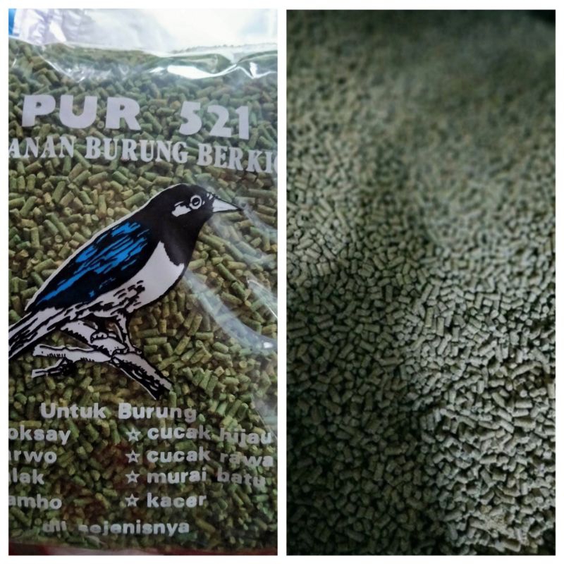 Pur Burung Kiloan Voer Hijau 521 Pur Harian 5 kiloan ecer